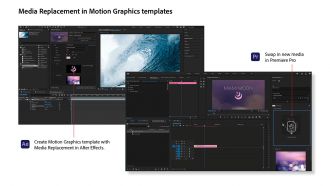 After Effects and Premiere Pro Media Replacement Illustration web