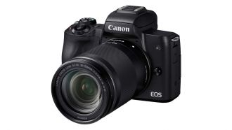 Canon 44 EOS M50 BK FrontSlantLeft EF M18 150 STM