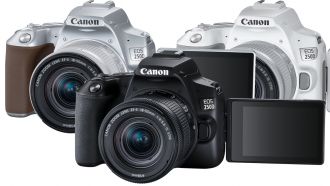 Canon EOS 250D BK Slant EF S18 55ISSTM