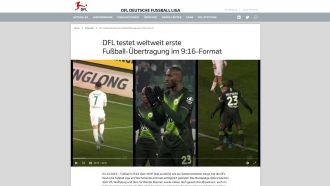 Bundesliga im Hochkantformat: DFL testet 9:16-Übertragung