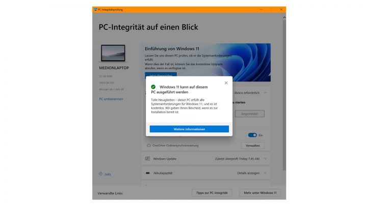 PC HealthCheck Windows 11 web