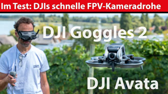 DJI Avata mit DJI Googles 2 - Kameradrohne mit Brille und Steuereinheit