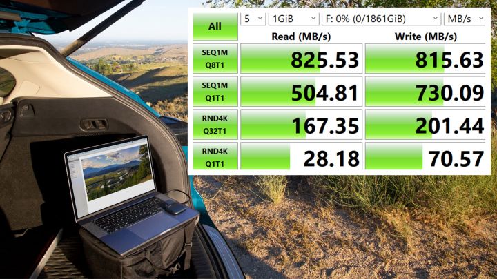 Crucial X6 Portable SSD Car In Use web