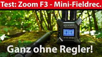 Audio-Test: Zoom F3 - Mini-Fieldrecorder mit 32-Bit-Audio, ganz ohne Regler?