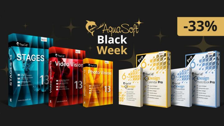 AquaSoft: Video Vision und Stages 13 - Videoschnittsoftware im Angebot