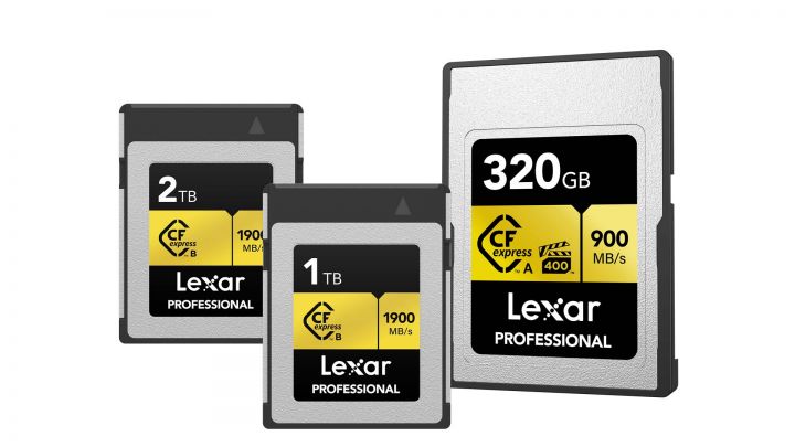 Lexar CFexpress Type A und Typ B: Card Gold  Series mit bis zu 2 Terabyte