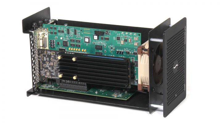 sonnet m2 2x4 pcie card installed in tb exp system web