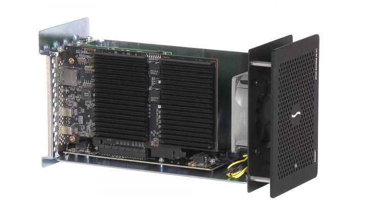 sonnet mcfiver pcie card installed in tb exp system web