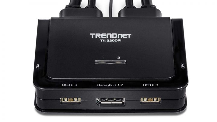 Trendnet TK-220DPi: 2-Port-4K-DisplayPort-KVM-Switch - zwei PCs steuern