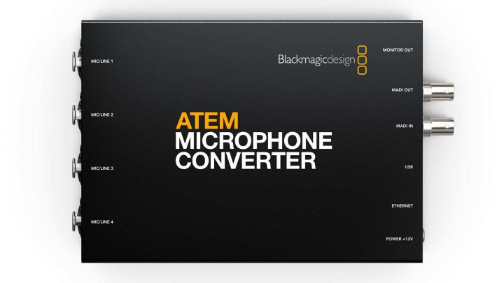 BMD ATEM Microphone Converter Front