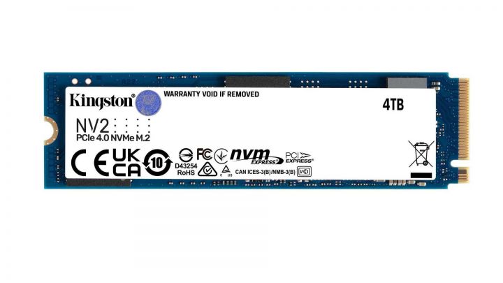 Kingston: 4TB NV2 M.2 2280 PCIe 4.0 x4 NVMe SSD für unter 250 Euro