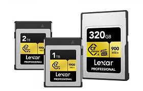 Lexar CFexpress Type A und Typ B: Card Gold  Series mit bis zu 2 Terabyte